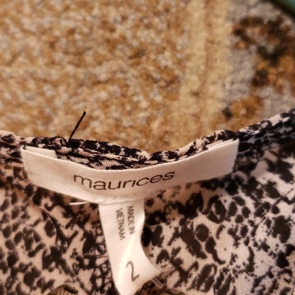 NWT Maurices Snakeskin Wrap Blouse - Picture 2 of 5